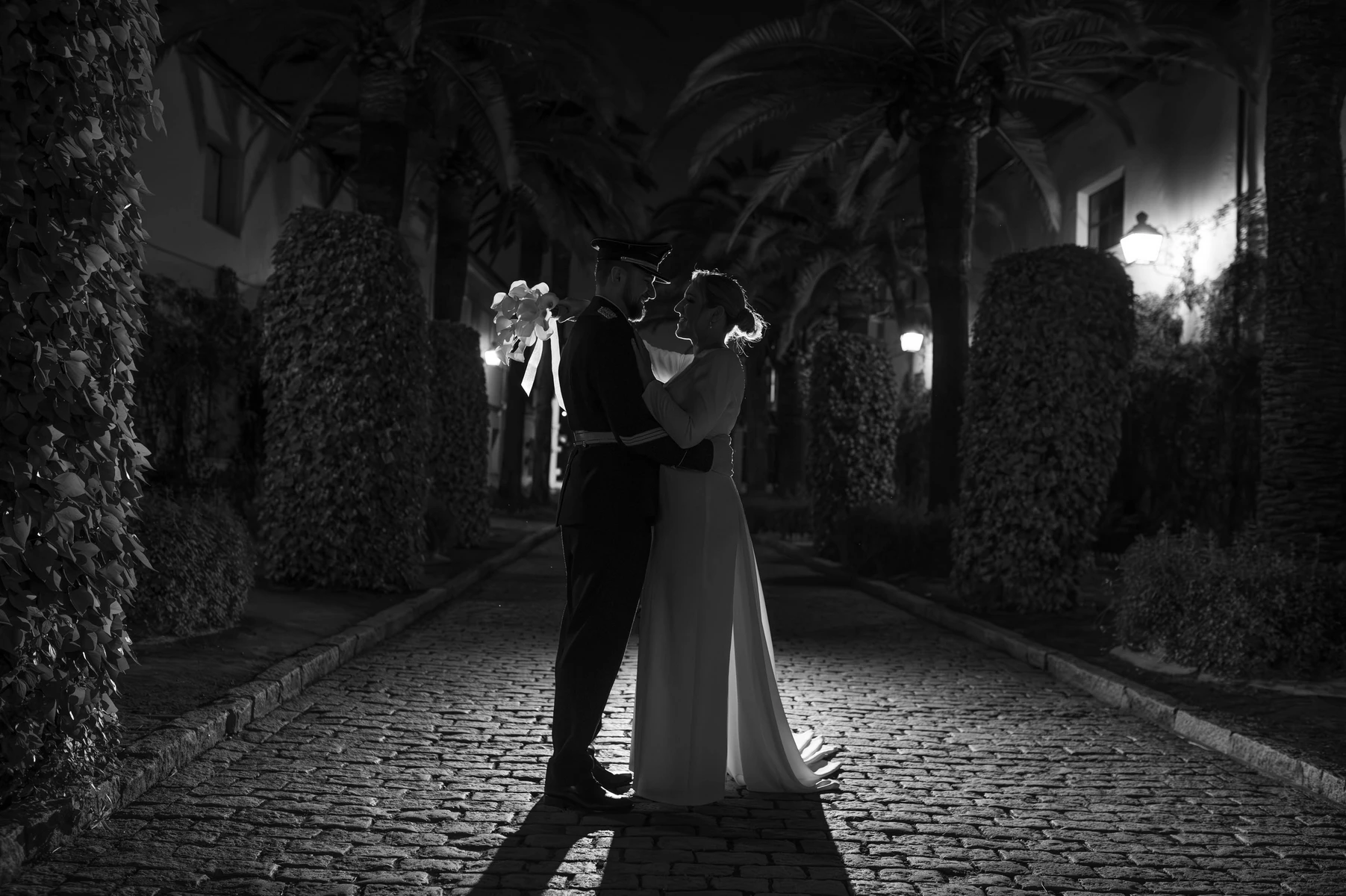 Cinematic wedding scene